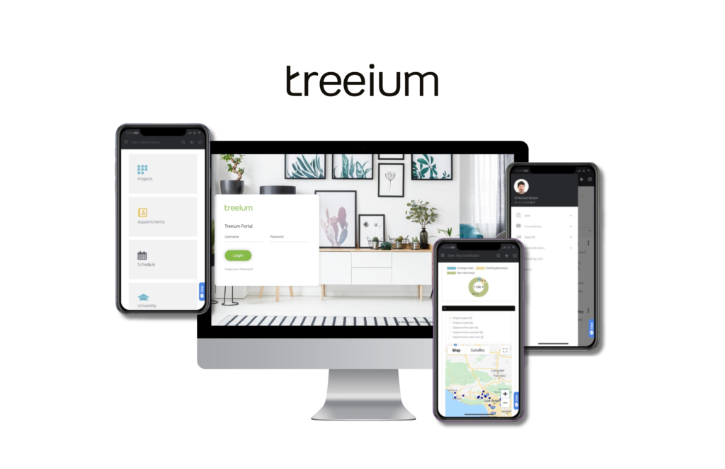 Treeium CRM management tool interface